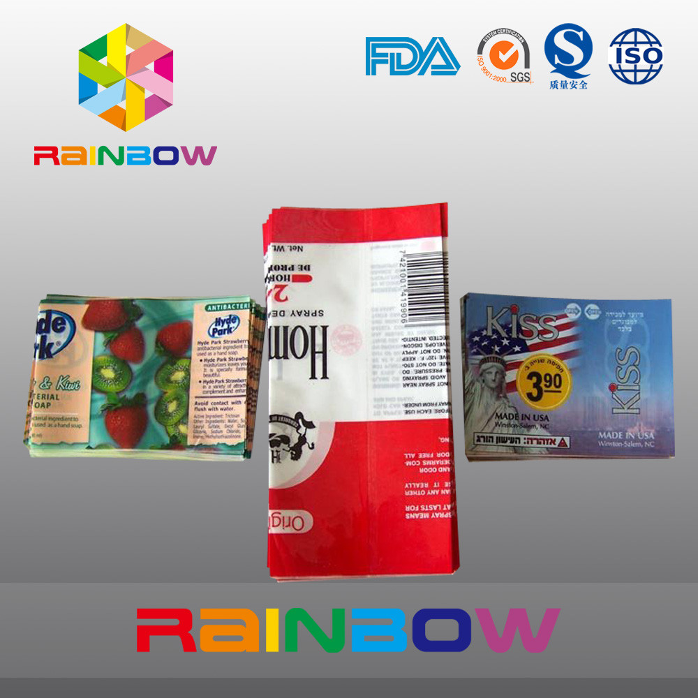 ماء PVC / PET الحرارة تقليص الأكمام تسميات لزجاجة