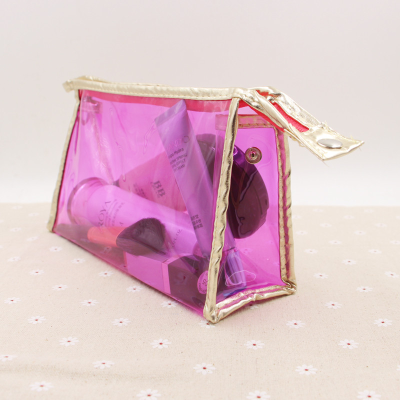 الطباعة الحفر واضحة مستحضرات التجميل حمل حقيبة الإغلاق ويمكن إعادة استخدامها