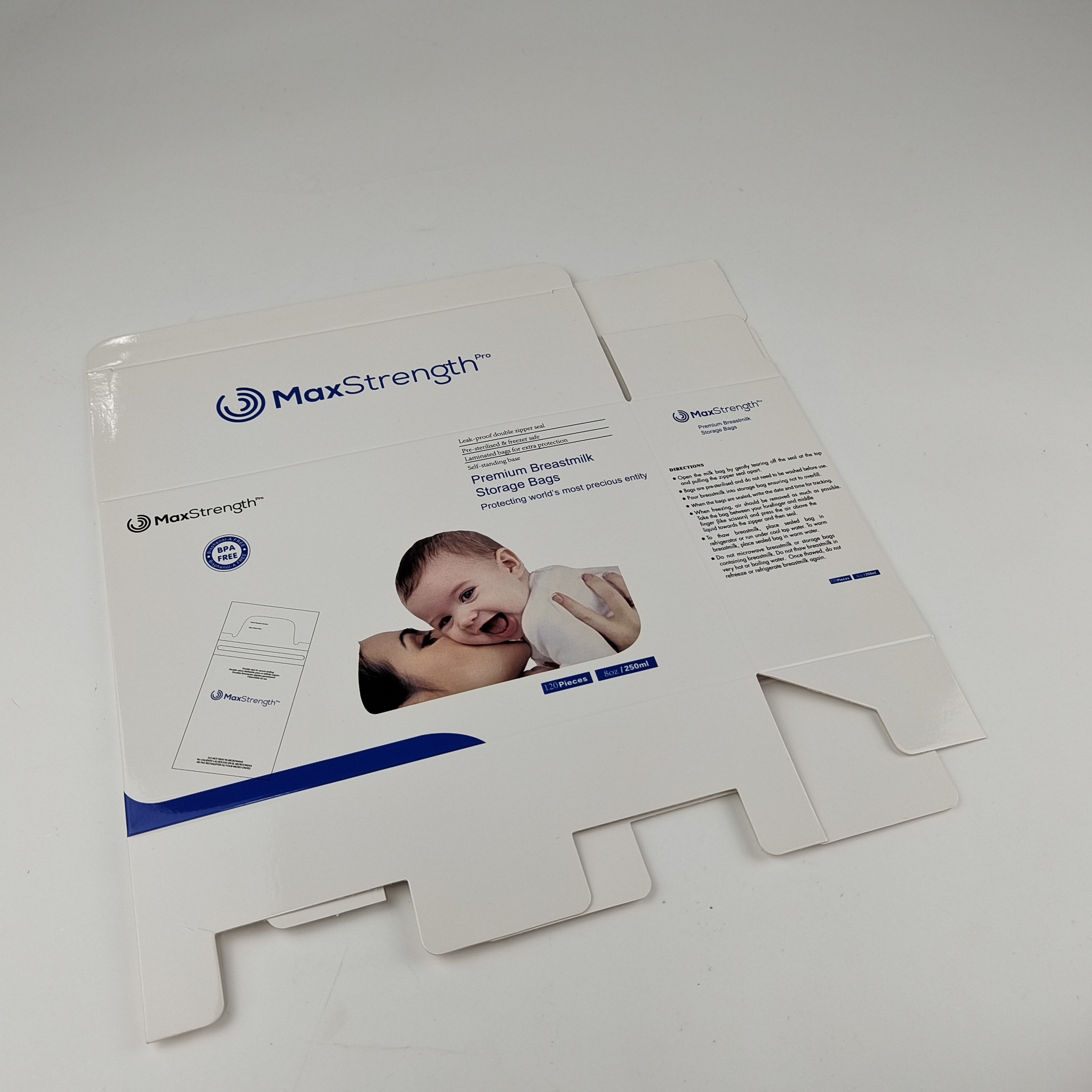 400g صندوق تخزين الورق المقوى مخصص مربع التعبئة والتغليف الحليب مستطيلة