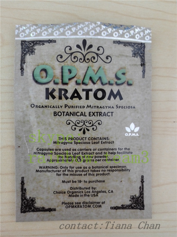 العشبية البخور تغليف زيبلوك الذهب 3ct الألومنيوم احباط opms kratom مسحوق