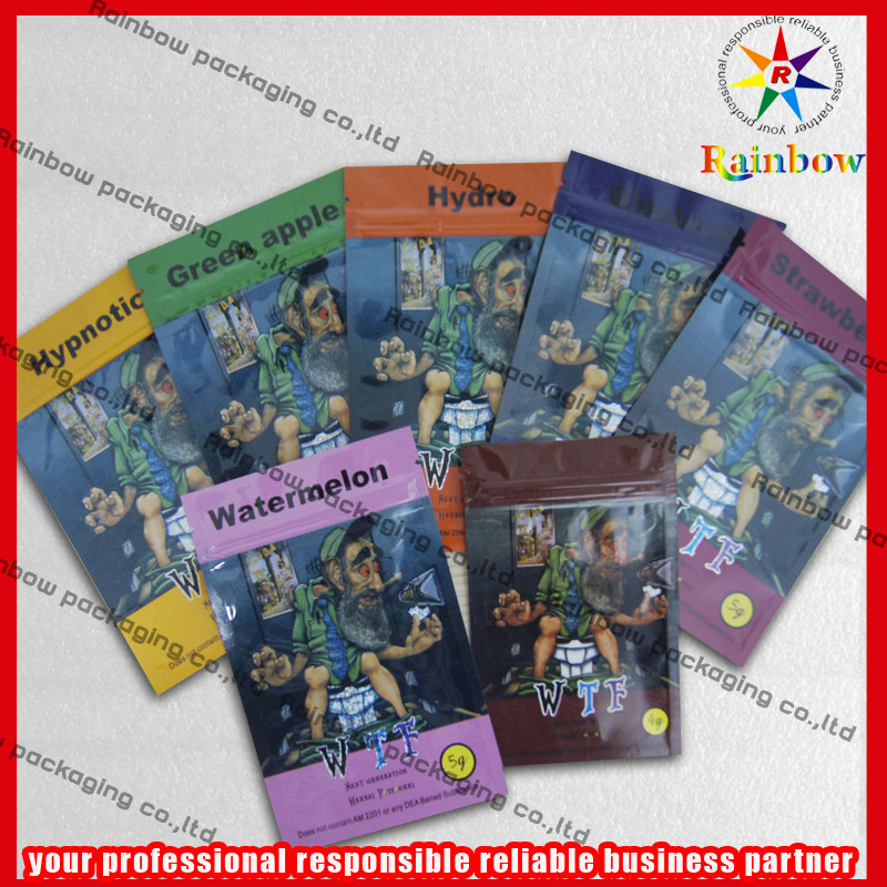 الطباعة حية البخور العشبية الحقائب ، كيس رقائق الألومنيوم