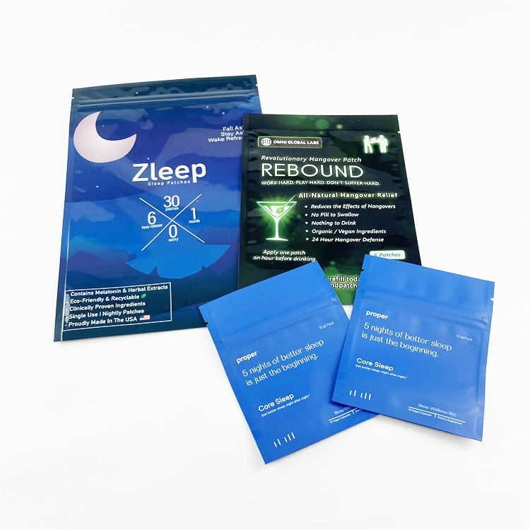 أكياس ورق الكرافت القابلة للتحلل الحيوي أكياس الكيس الفارغة عينات مستحضرات التجميل أكياس مختومة من ثلاثة جوانب