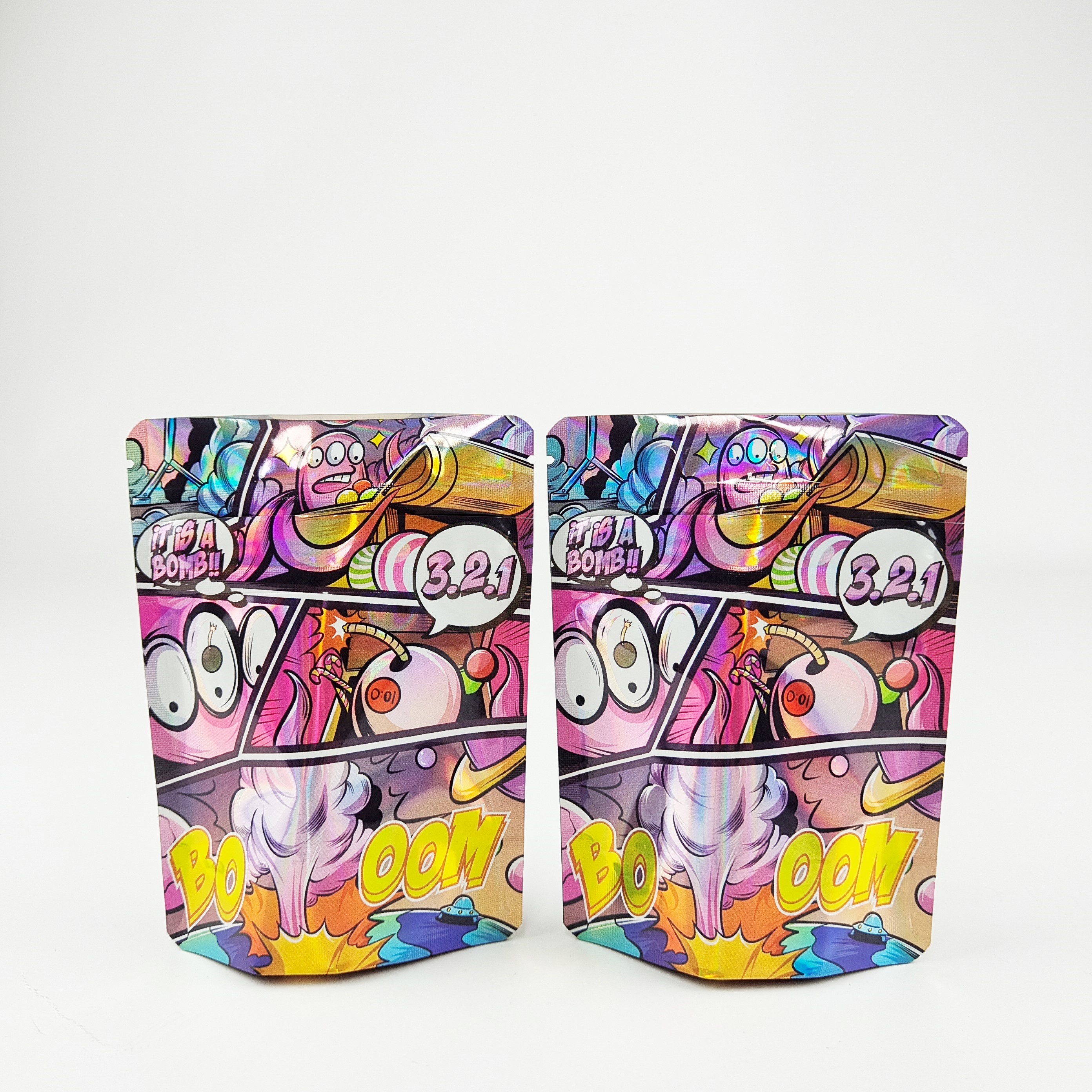 3.5g 7g 14g 28g أكياس طعام مايلر مخصصة Cangy Gummies الوقوف أكياس Ziplock