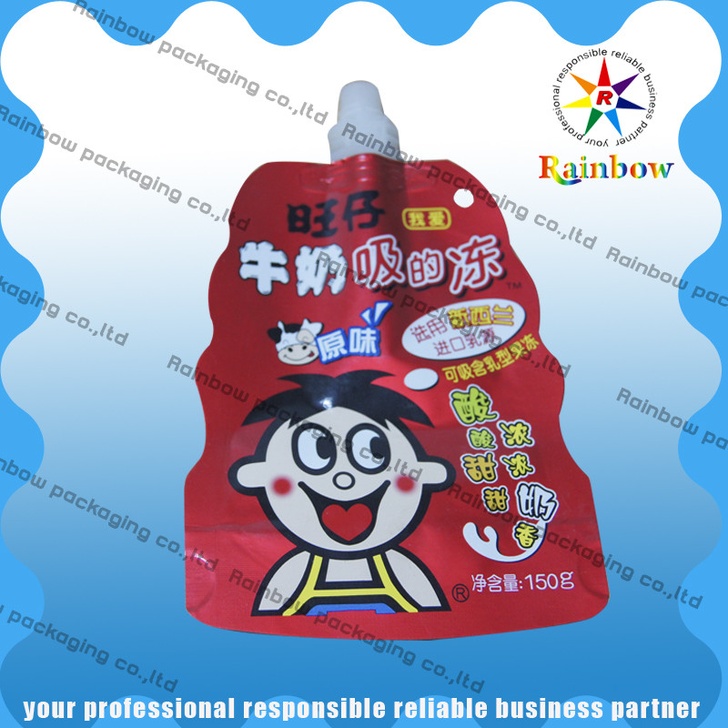 الحقيبة البلاستيكية الوقوف الحقيبة التعبئة والتغليف القابلة للتحلل للحصول على الحليب