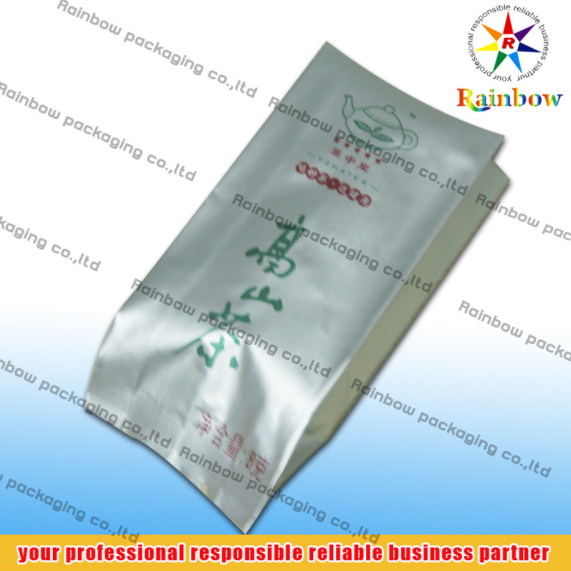 PET / AL / PE الوقوف أكياس الشاي التعبئة والتغليف مع الجانبية مجمعة