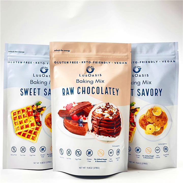 المطبوعة الغذاء الصف مايلر الحقيبة كوكي كعكة وجبة خفيفة حقيبة التعبئة والتغليف البريدي قفل مغلفة