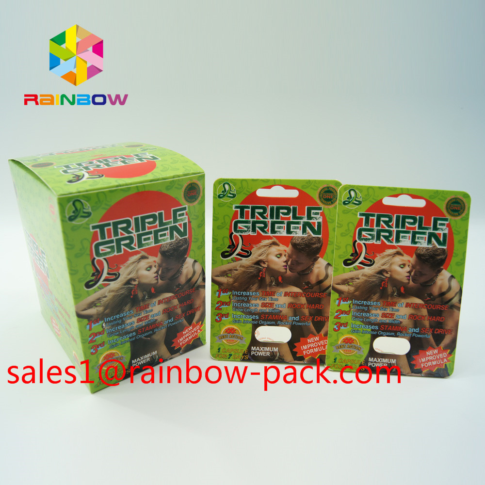 أسود مامبا عرض مربع الجنس تعزيز حبوب تغليف بطاقة تأثير 3d الجنس حبوب منع الحمل