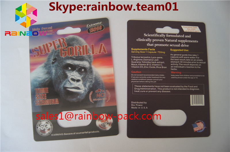 3D بطاقة الطباعة FX 25000 عدسي البلاستيك 3D بطاقة مخصص مطبوعة الكركدن V7 3D الجنس حبوب الحبة 3D الجنس حبوب منع الحمل