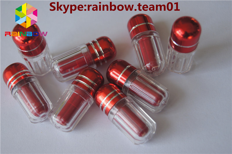 كبسولات بلاستيكية فارغة غطاء معدني نفطة rhino7 ووحيد القرن 25 كبسولات فارغة اللون فارغة كبسولات بلاستيكية كبسولة القضية