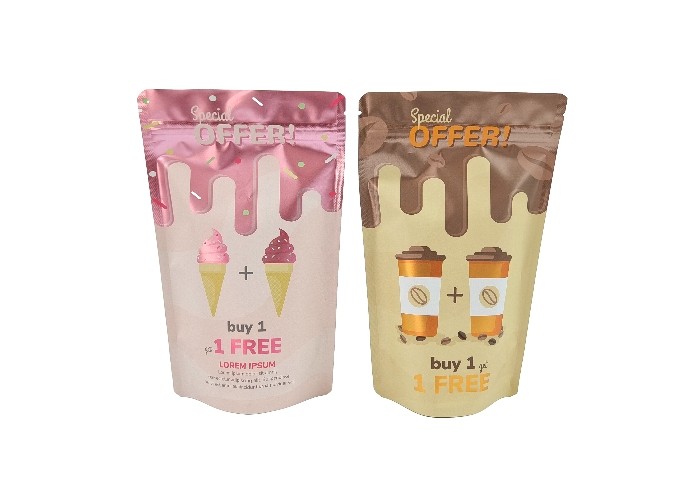 ماتي لامع الوقوف حقيبة مخصص للأغذية الشاي التعبئة والتغليف أكياس رقائق الألومنيوم مايلر