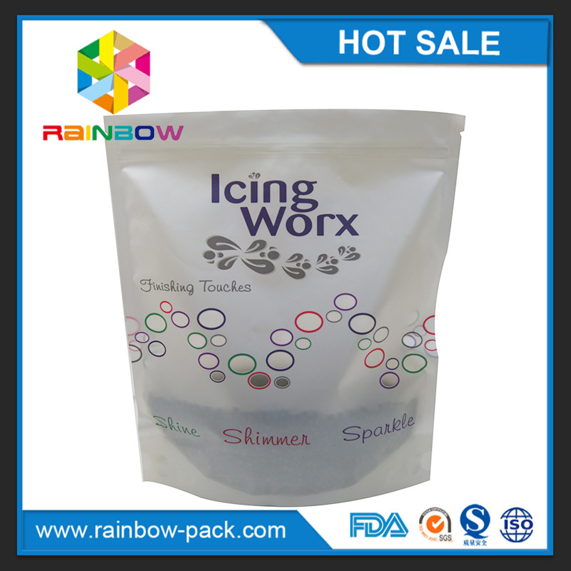 ماتي تخصيص شعار الطباعة الوقوف زيبلوك الحقيبة مع أسفل مجمعة