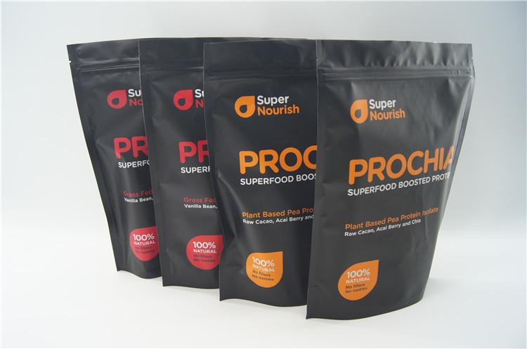 الغذاء الصف الوقوف الحقيبة مع سحاب لتهز مسحوق التغليف