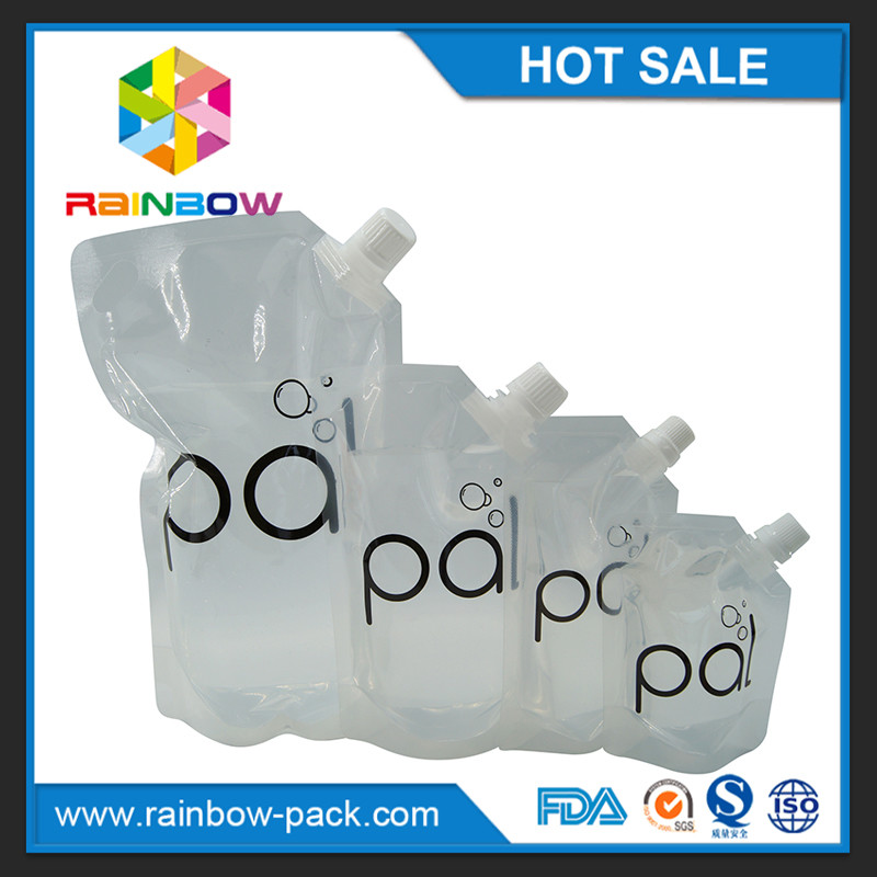 4oz / 8oz / 16oz الشفاف الوقوف الحقيبة النبيذ مع صنبور BPA مجانا