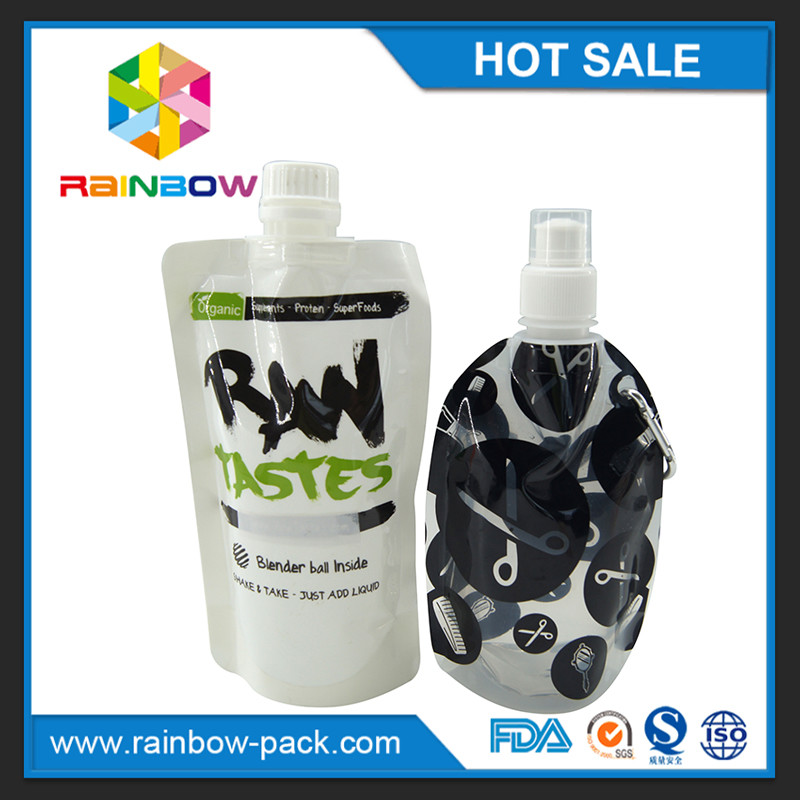 انهض قابلة لإعادة الاستخدام أغذية الأطفال صنبور الحقيبة التعبئة والتغليف مع سستة على أعلى