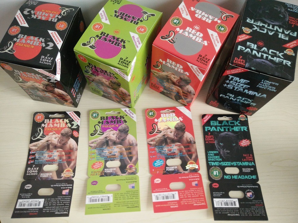 حار بيع الكركدن ذكر تعزيز حبوب تغليف بطاقة وعرض مربع مع تأثير 3D