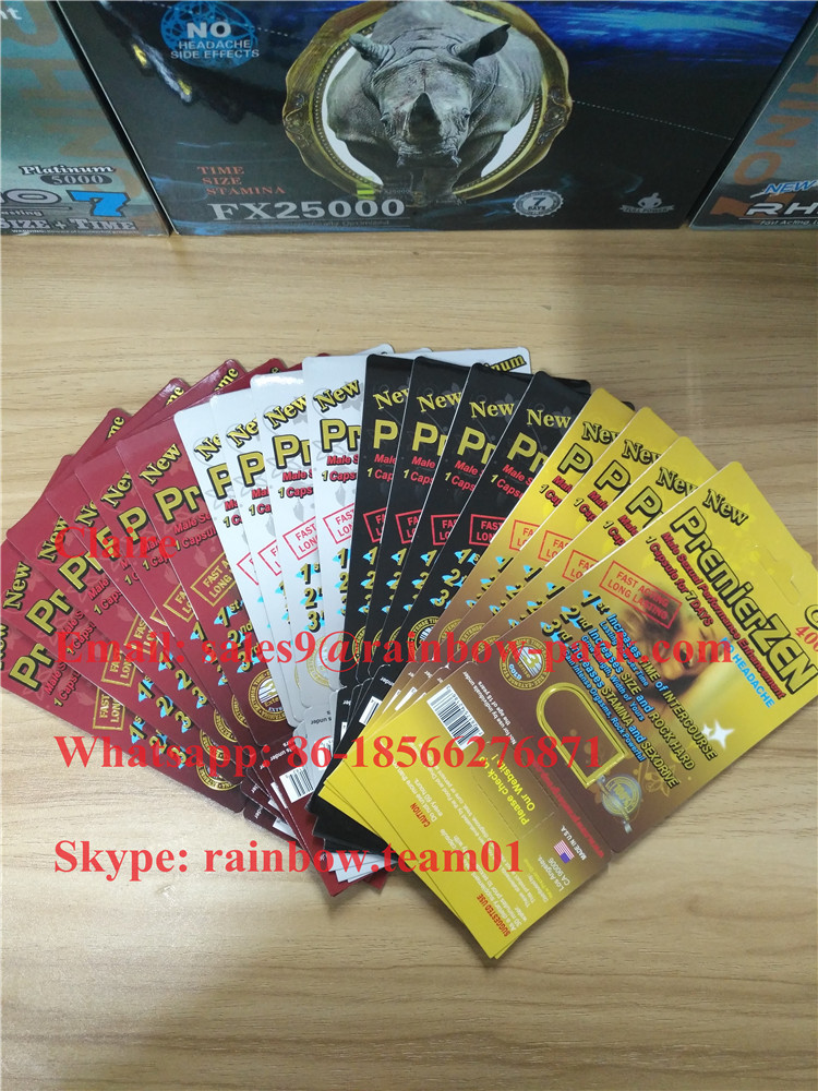 Premier Zen الذهب الذكور تعزيز حبة بطاقة نفطة التغليف في الأوراق المالية مع تأثير 3D