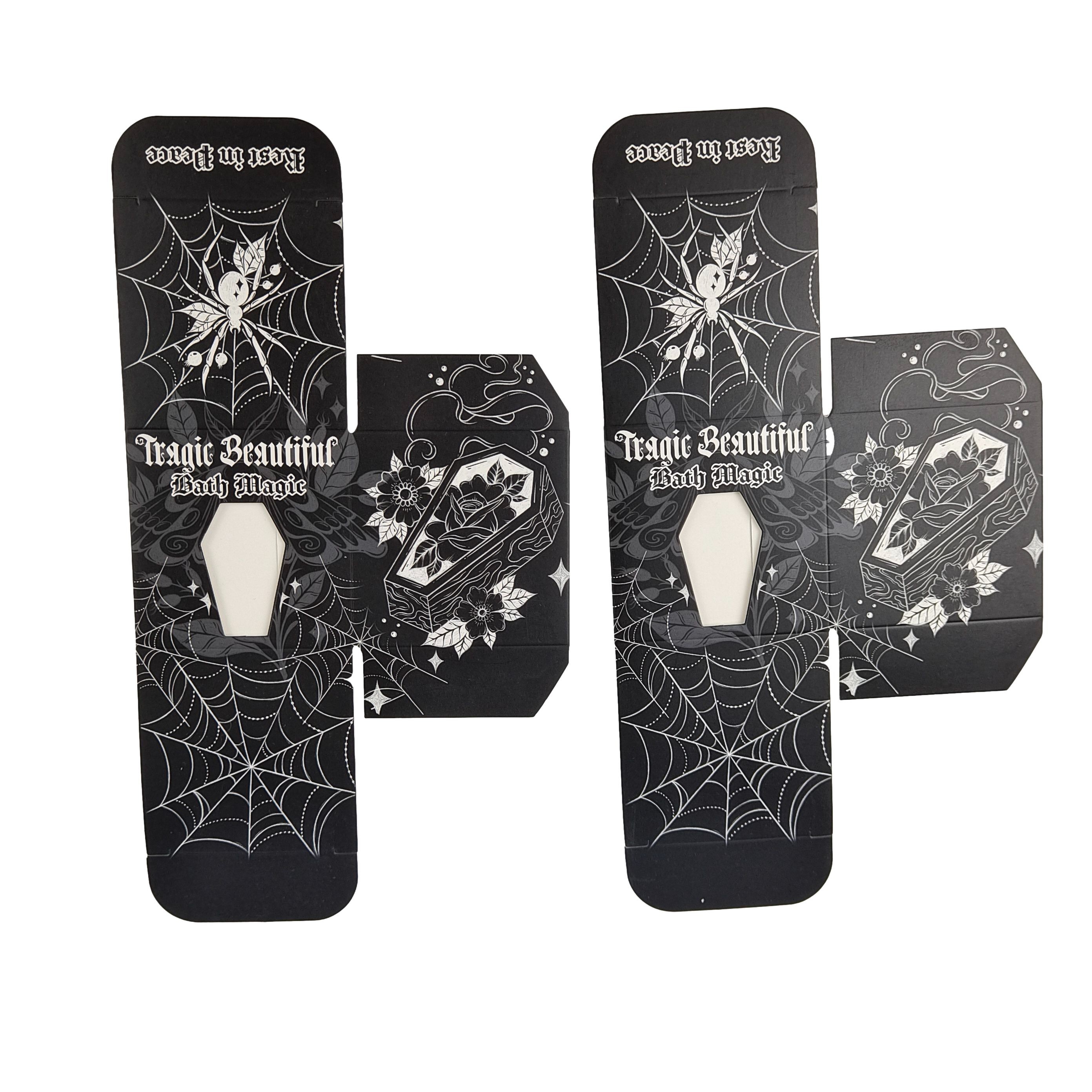 صناديق الورق السوداء المربعة ذات الجودة العالية مع نافذة مفتوحة أمامية خاصة