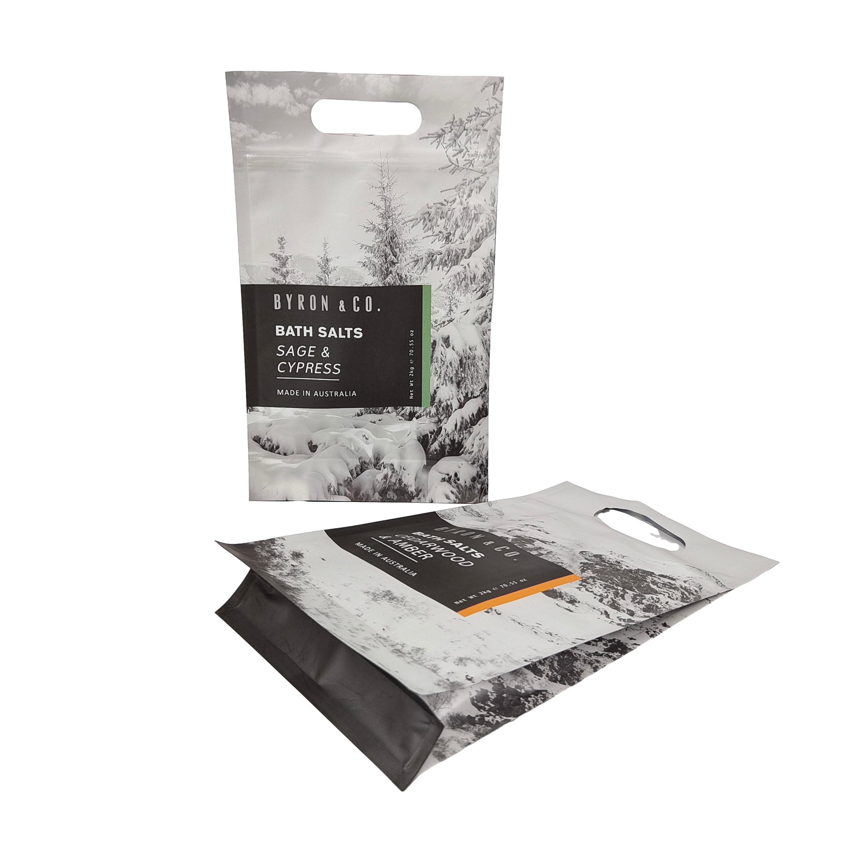 أسفل غوسيت البلاستيك زيب كيس بلاستيك مربع سلة أسفل مسطحة الغذاء التعبئة الجانبية الختم حقيبة الطعام الحيوانات الأليفة مع مقبض