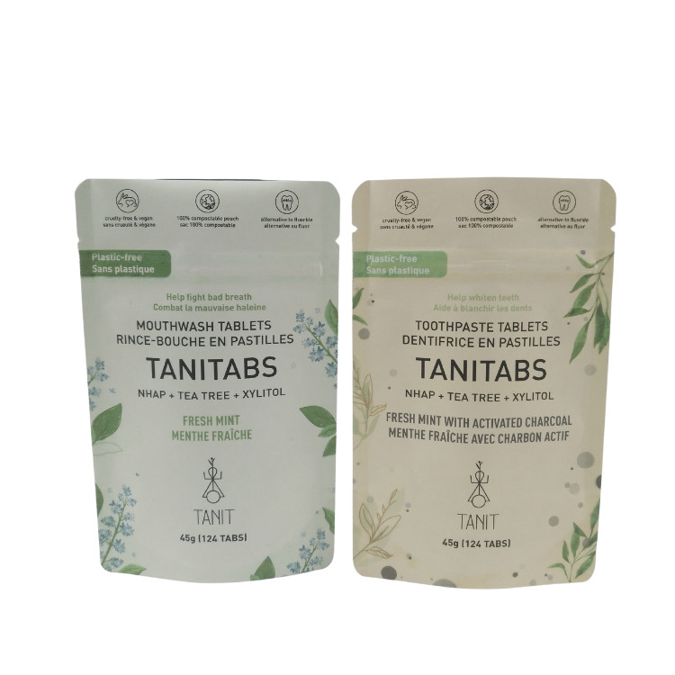 حقائب لتعبئة الأغذية قابلة للتحلل البيولوجي القائمة البلاستيكية السحابية الألومنيوم ورق التعبئة والتغليف المخصص حقائب متطاطية قابلة للتحلل البيولوجي