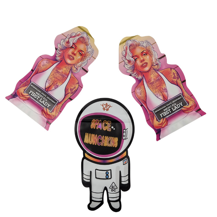 شكل طباعة مخصصة كيس مايلر صغير 1 غرام 3.5 غرام 7 غرام 14 غرام 28 غرام الفطر مقاوم للطفل ضد الرائحة