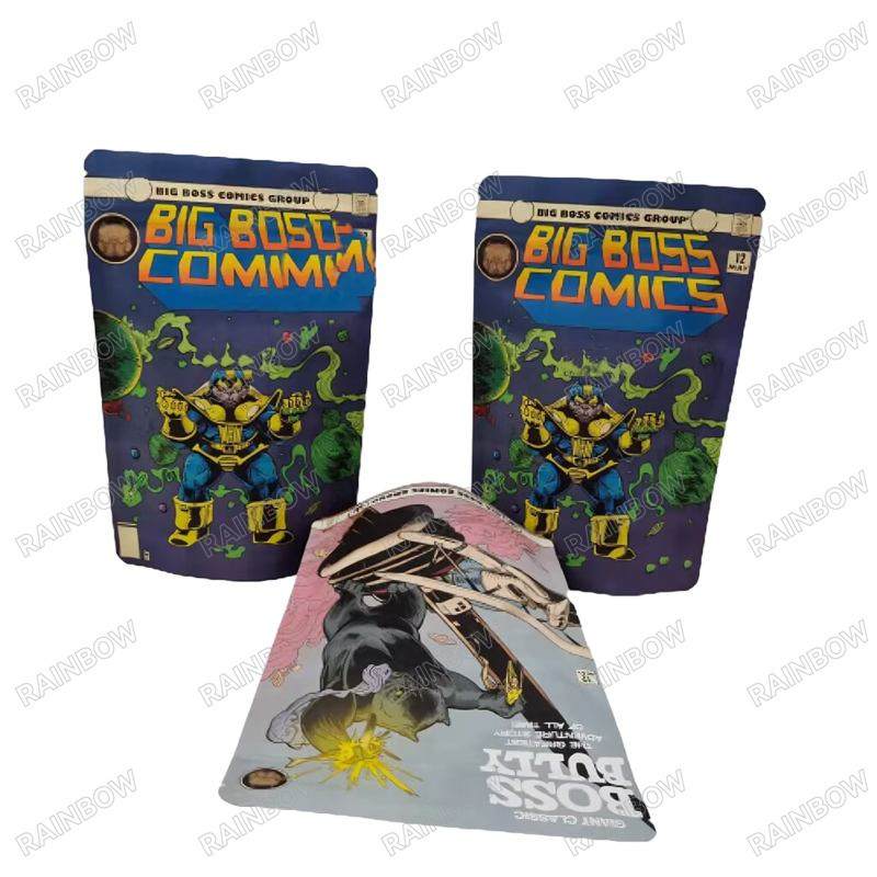 سجل حرارة قابلة لإعادة الختم على الطلب كيس ورقي صلب كعك وجبات خفيفة