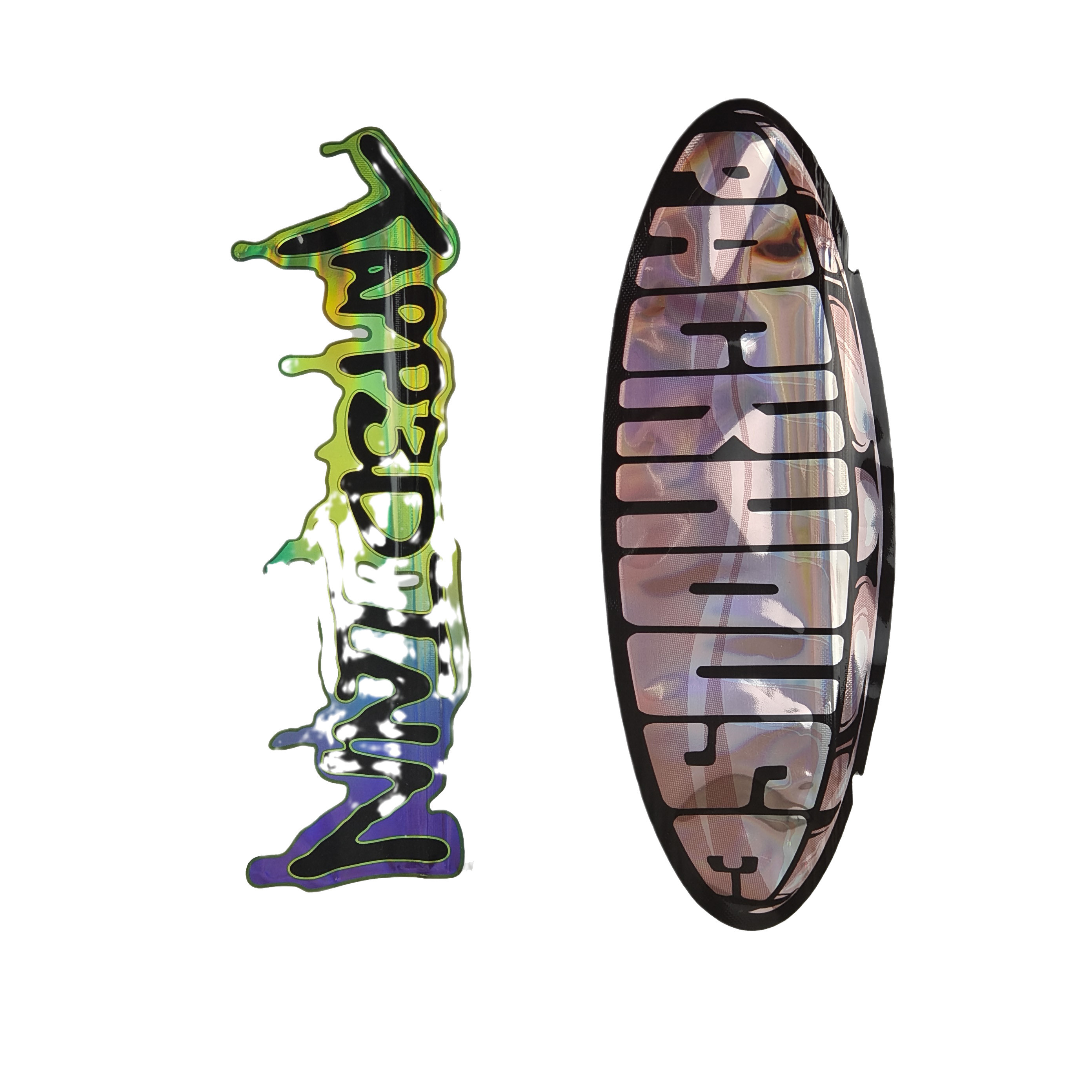 تعديل 3.5g هولوغرافي القطع الميت كيس مايلر غير منتظم شكل التعبئة والتغليف سحب ضد الرائحة القطع الميت كيس التعبئة والتغليف البلاستيكي