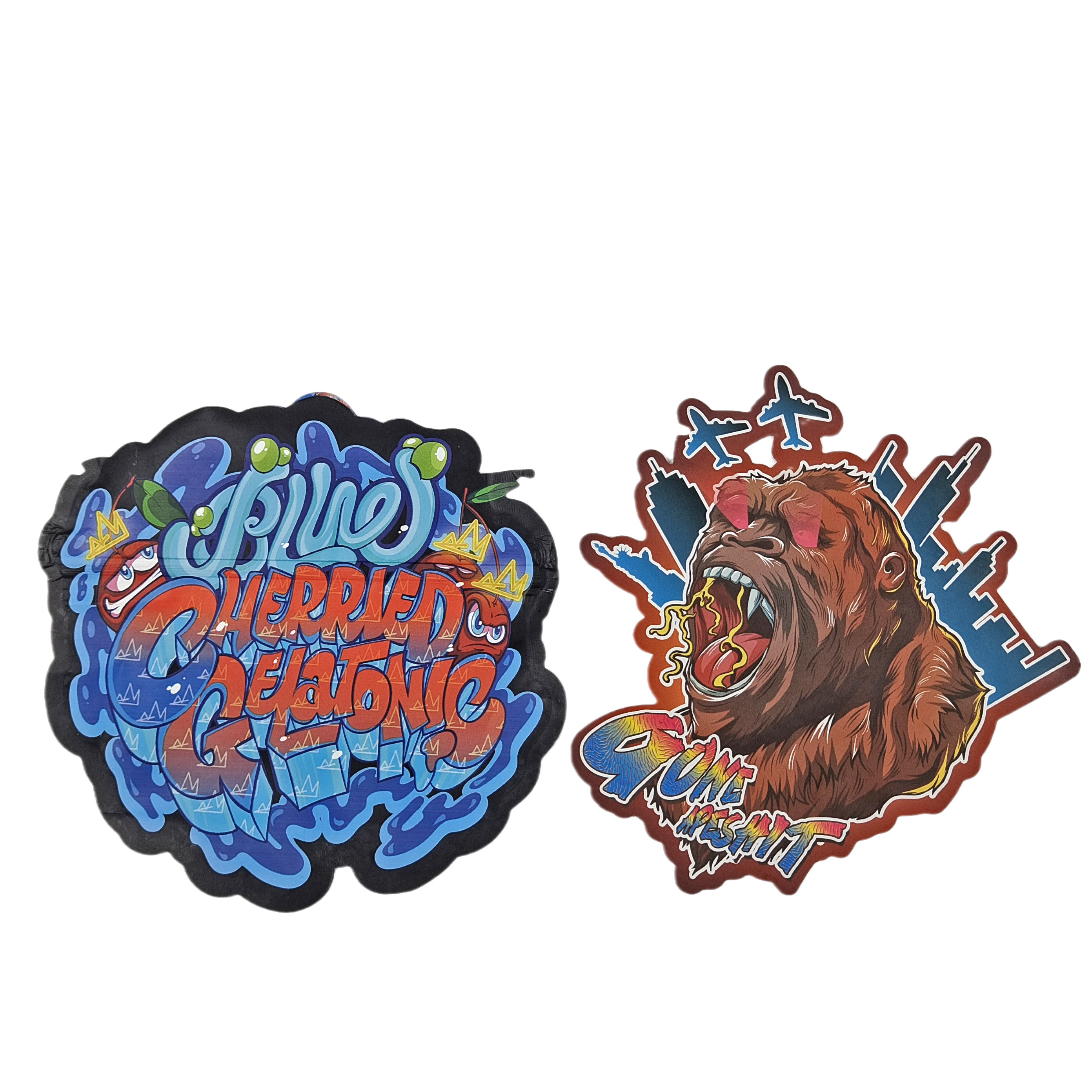 تصميم مخصص أكياس مايلار مطبوعة تغليف ملمس ناعم بلاستيكي 3.5 غرام أكياس مايلار المقطوعة غير منتظمة الأكياس تغليف