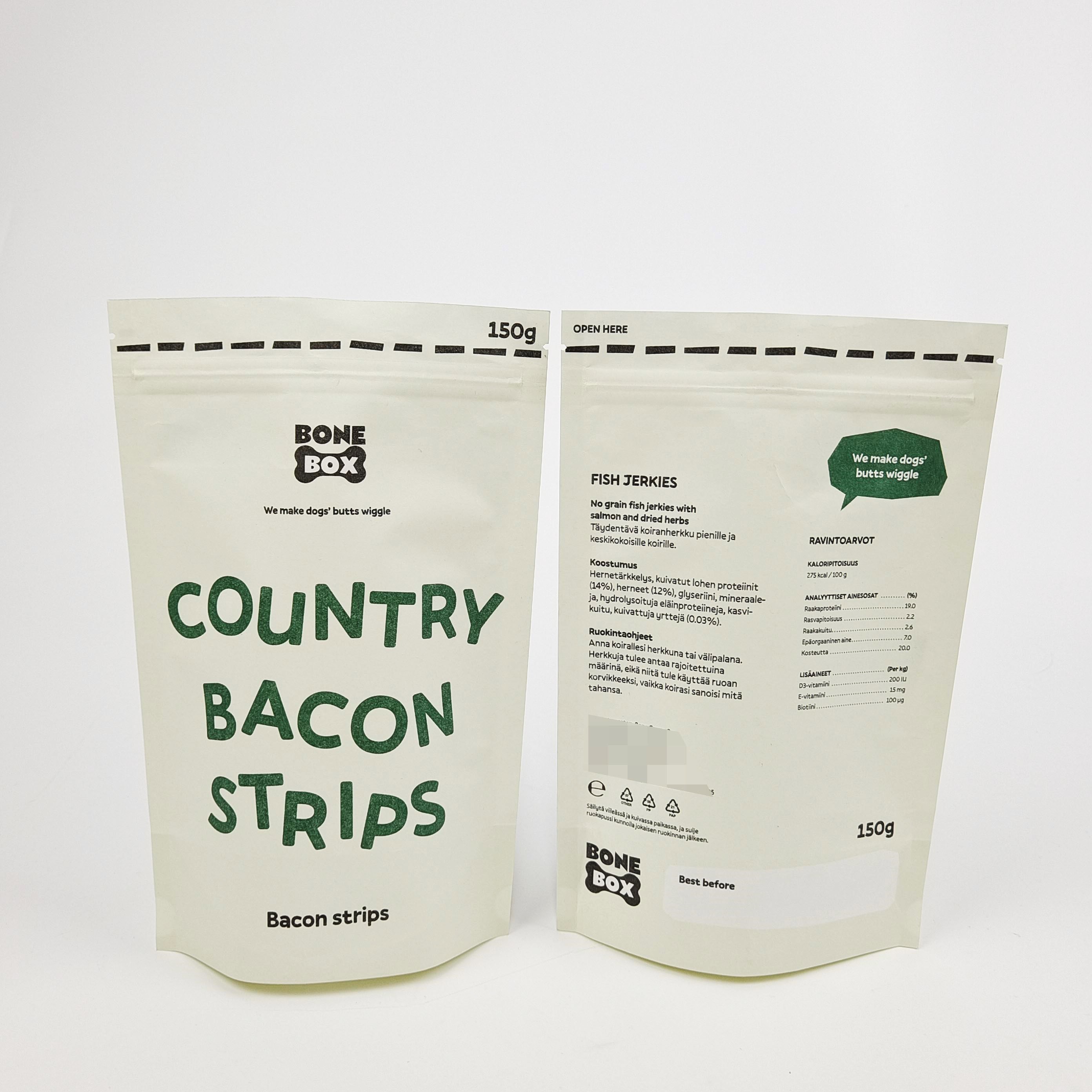 مادة المقبض الأبيض والصندوق المدرجة في أكياس الهدايا المخصصة