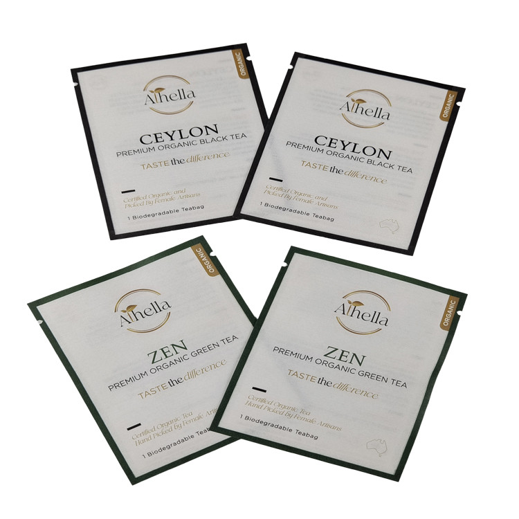 تخصيص أكياس الشاي بأي حجم مع تغليف ثلاثية الجانب الختم كيس الشكل والأحجام