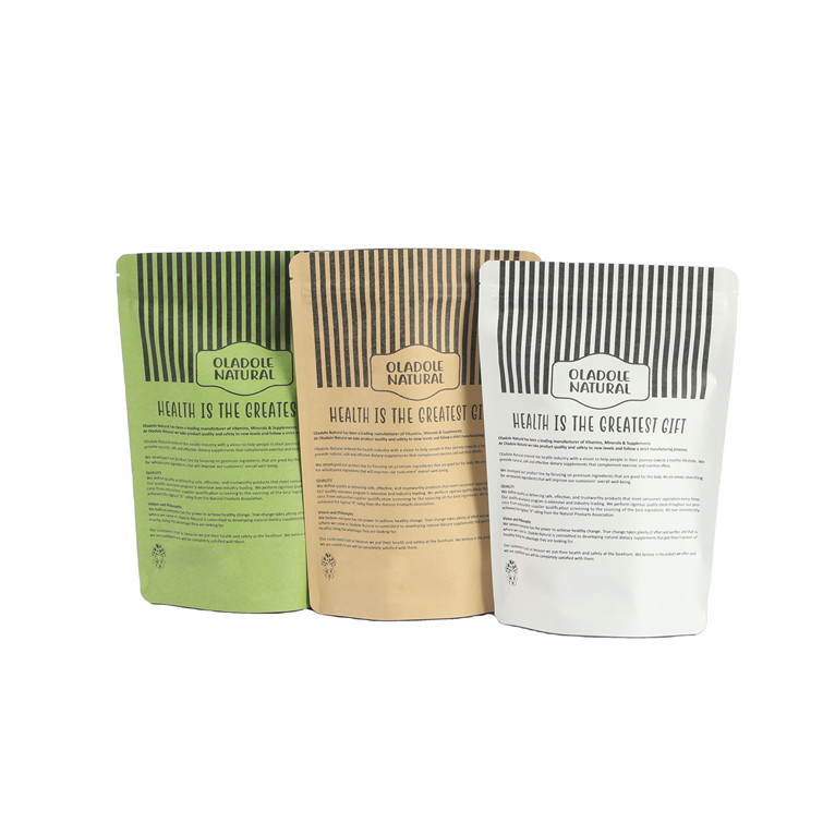 أكياس الورق الكرافت الغذائية للمانجو مسحوق الأطعمة الكوكيز المكسرات الأطعمة الحيوانات الأليفة الصديقة للبيئة الشاي ترك كيس ورق عديم الرائحة