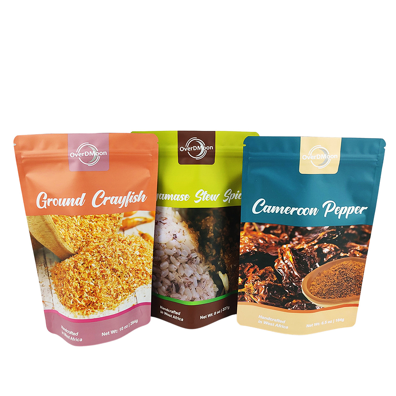 كيس بلاستيكي متطاير 250 غرام للتوابل التعبئة الغذائية الصف كيس التوابل