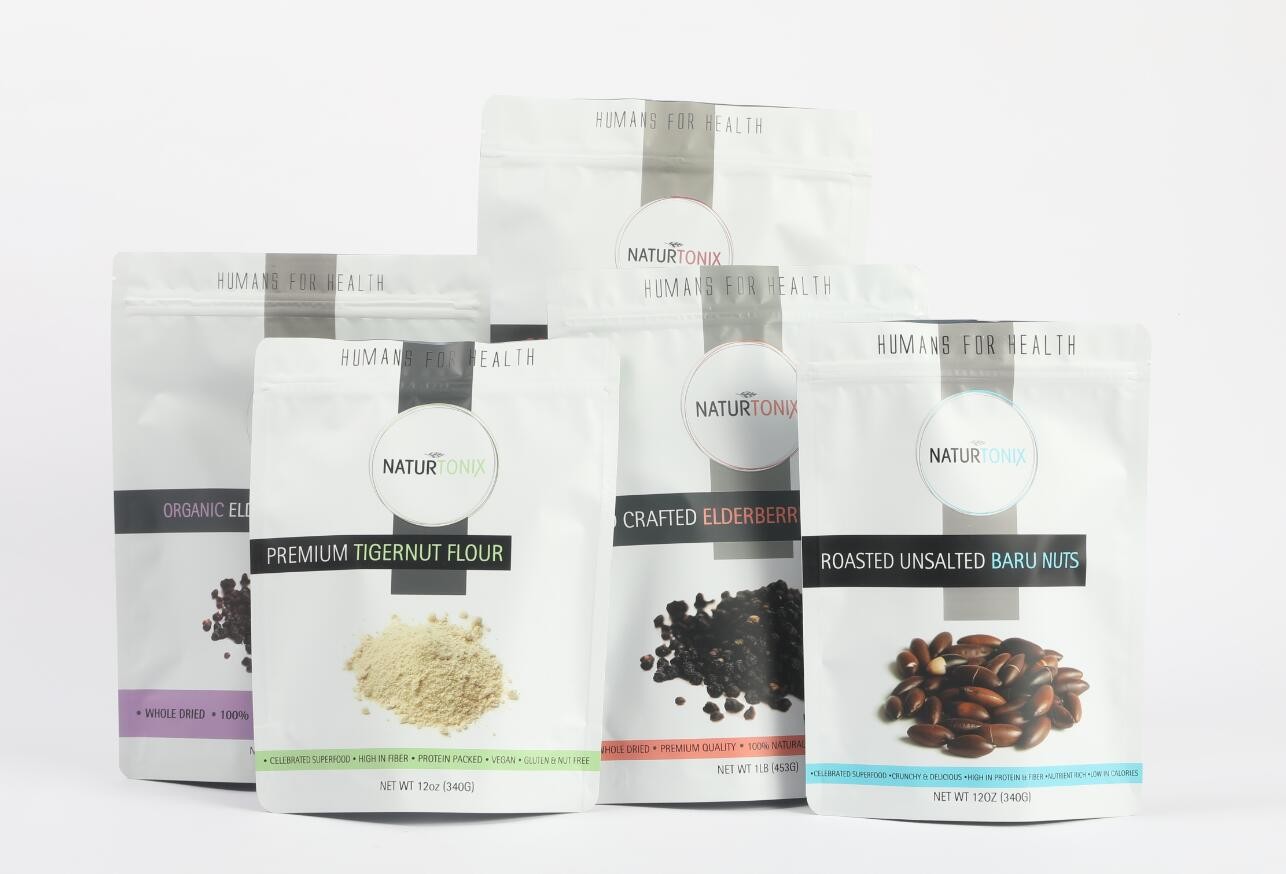 تخصيص أكياس الختم ثلاثية الجانب أكياس الشاي التعبئة والتغليف في لامعة أو متطاطية النهاية