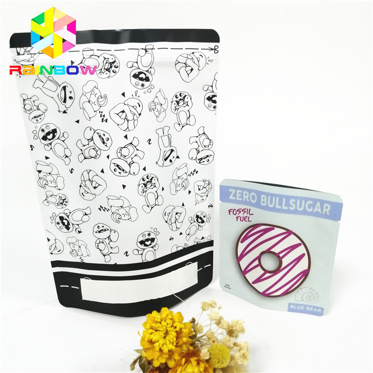 كيس طعام حيوانات أليفة مع ميزة قابلة لإعادة الاستخدام وإغلاق سحاب