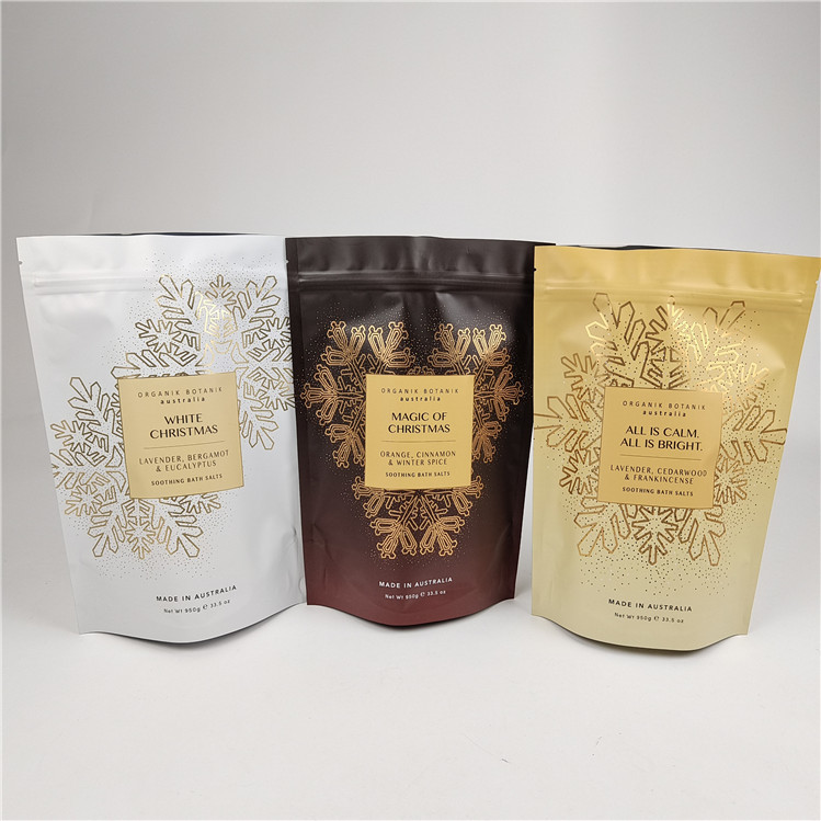 حزمة الموضة عالية الجودة قابلة لإعادة إغلاق سهلة دموع خط مايلر حقائب حمام الملح حزمة