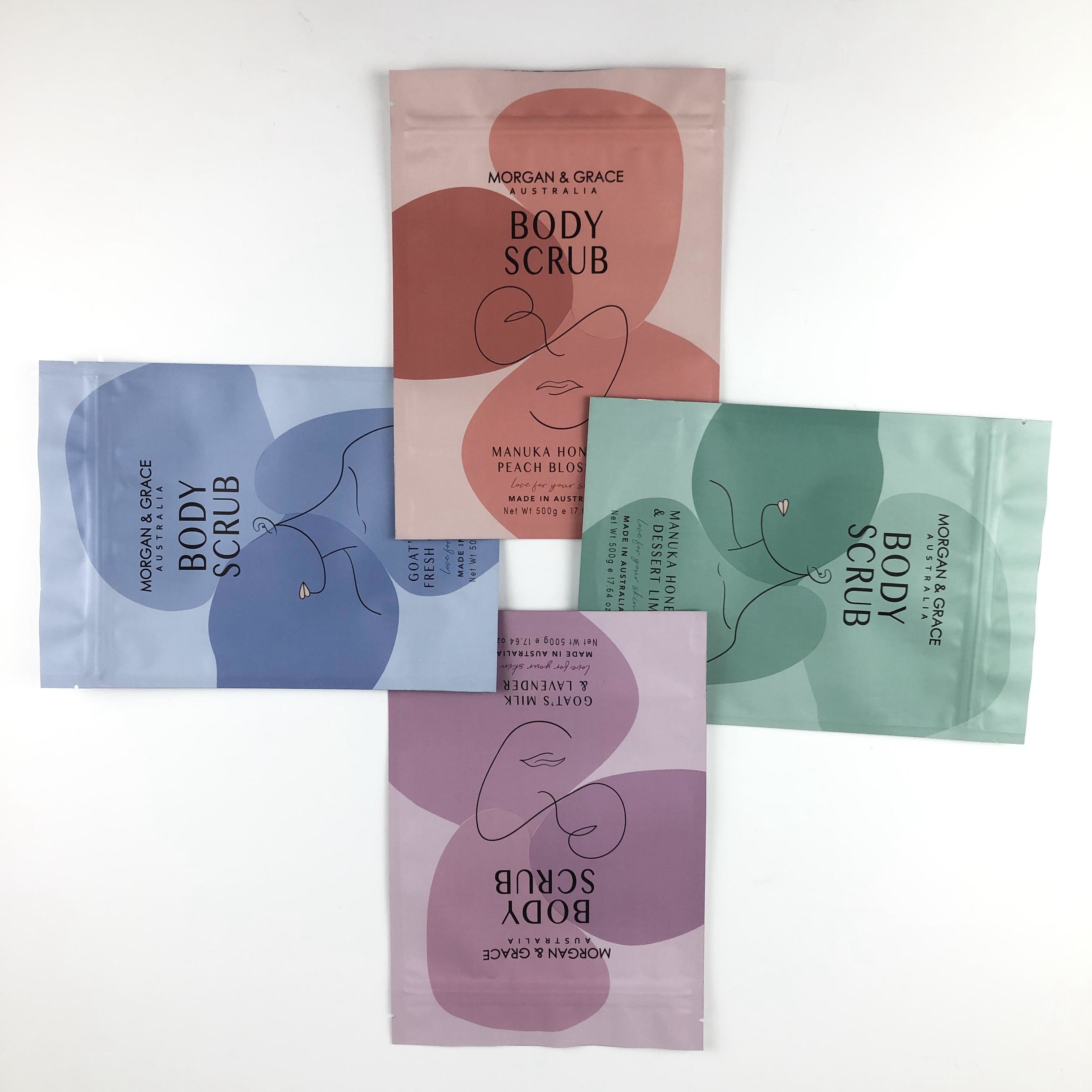 CDR AI PSD PDF تصميم ملف حمام الملح أكياس مايلر لمستحضرات التجميل أكياس مخصصة