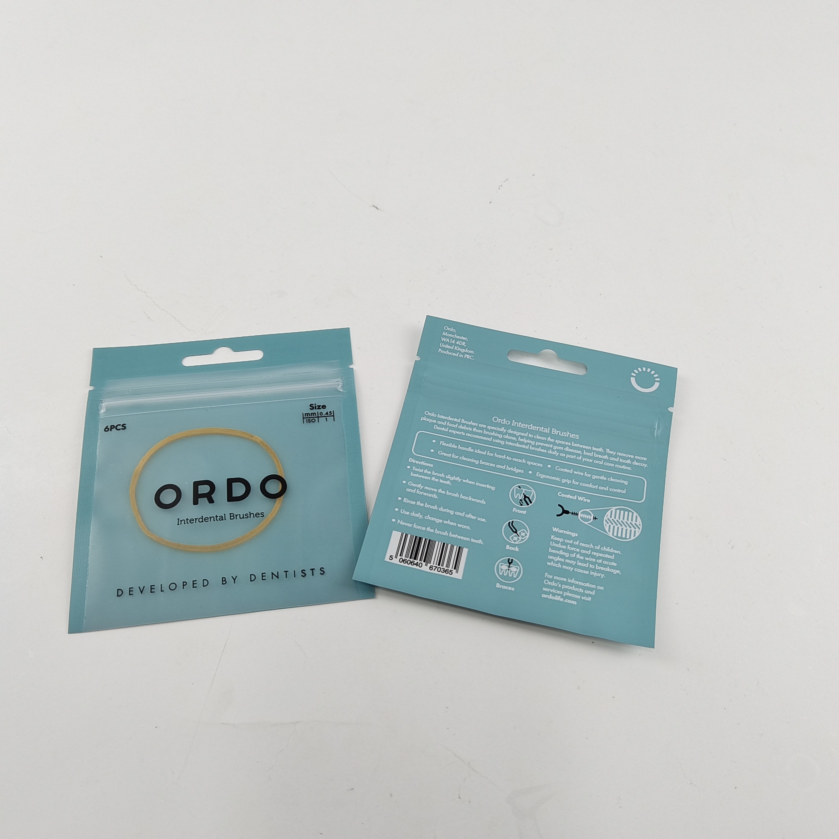 الصديقة للبيئة أفضل مبيعات قابلة لإعادة التدوير أكياس الختم ثلاثية الجانب لرعاية الأسنان