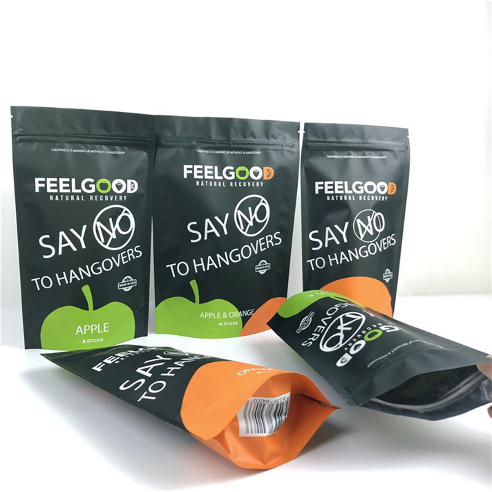 الشعار المخصص المطبوع الوقوف غطاء السحب المقاوم للروائح أكياس التعبئة البلاستيكية المقاومة للماء