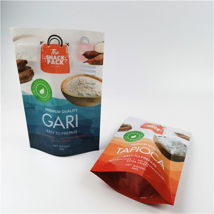 مادة صديقة للبيئة وآمنة النهاية اللامعة حسب الحاجة الحجم والتصميم ورق الألومنيوم Mylar Doypack