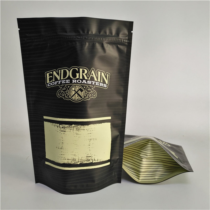 تخزين شعار مخصص مطبوع قفاز سحب كيس القهوة البلاستيكية الغذائية