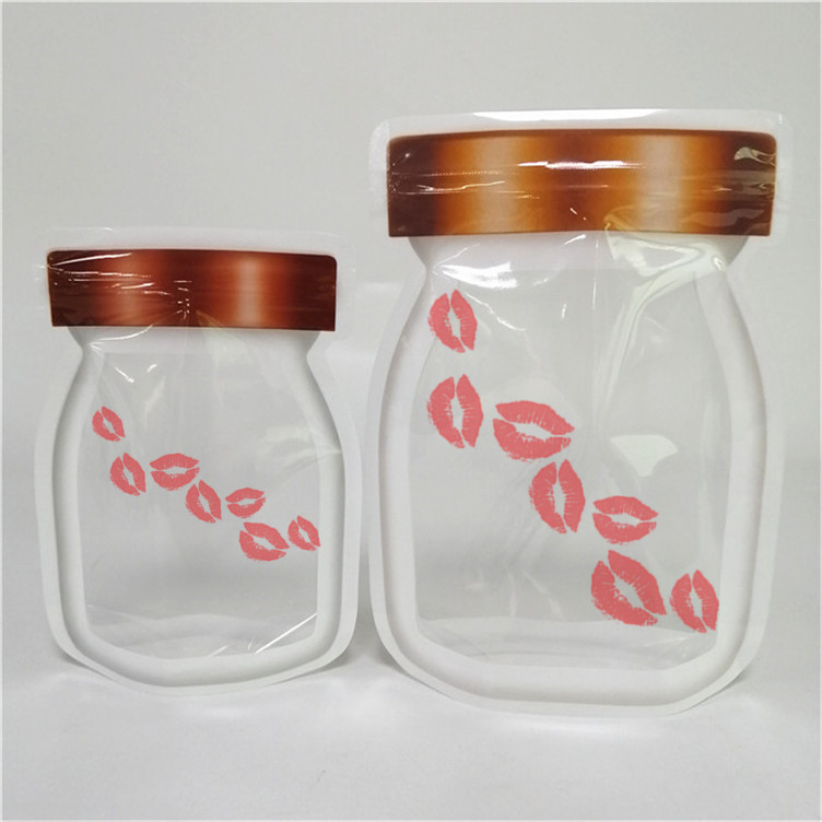 تصميم جديد أفضل مبيعات سمك مخصص شعار مخصص مطبوع قفاز غطاء سحب البلاستيك الغذاء تغليف الختم