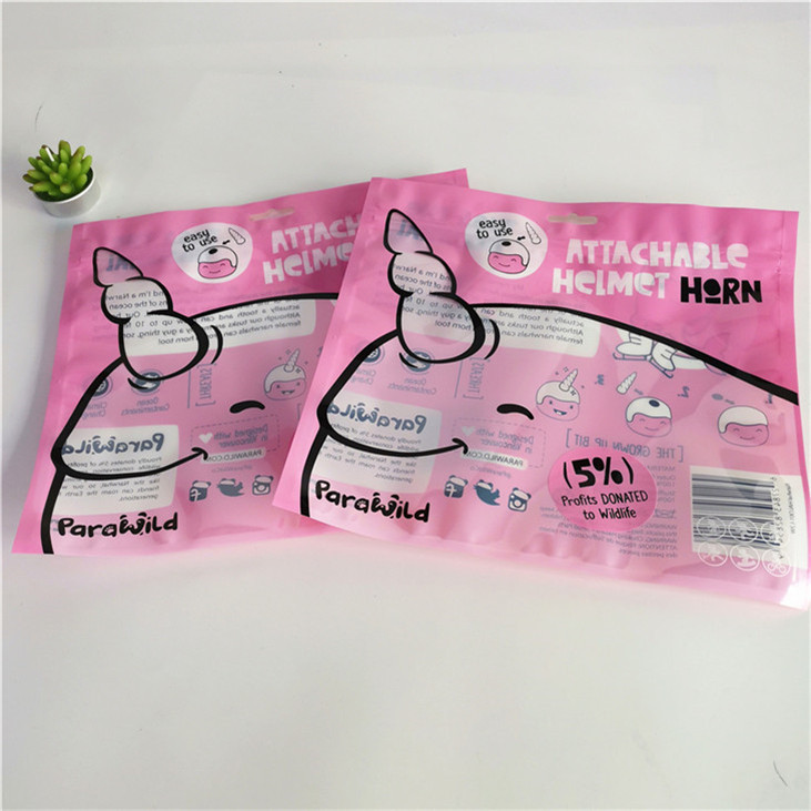 كيس التعبئة والتغليف المختوم من ثلاثة جوانب مع سحاب