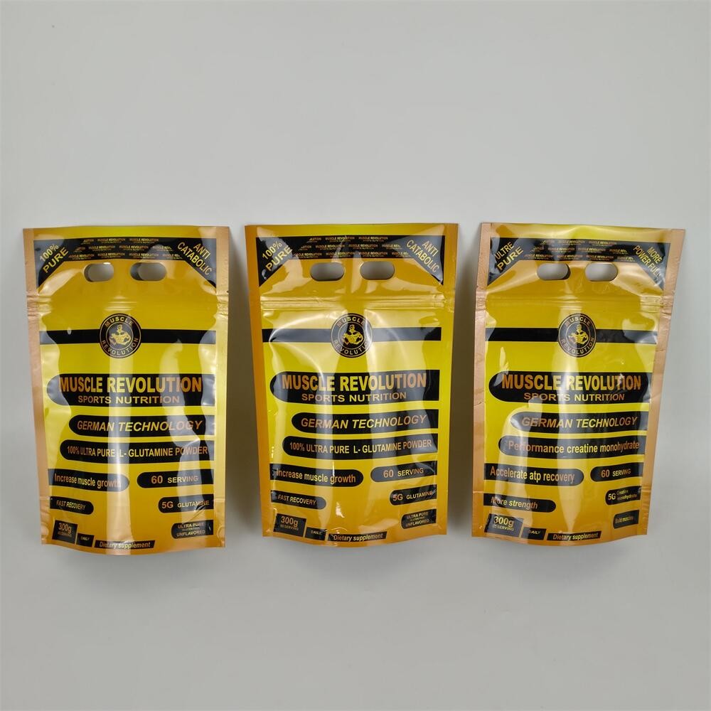 مسحوق البروتين أكياس التعبئة الغذائية الزيبلوك مع البلاستيك الطباعة الرقمية