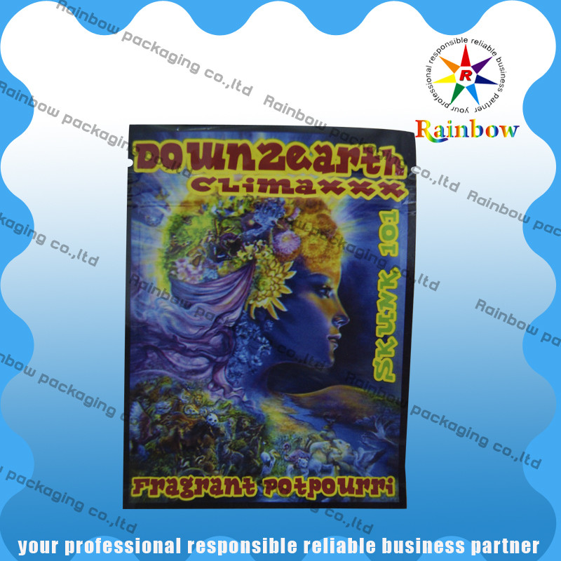 Down2earth / جيكيد اب / ديابلو الذهب البخور العشبية الرمز البريدي أكياس البلاستيك إثبات الرطوبة