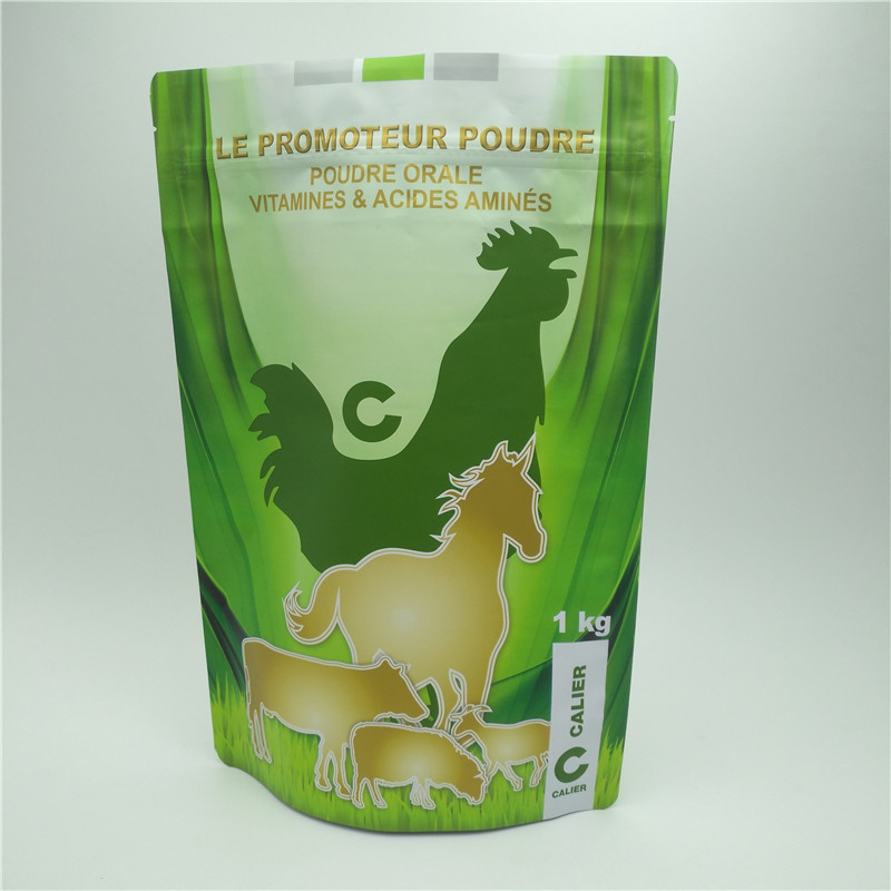 أغلفة تغليف الحقائب البلاستيكية ، زيبر أغذية الحيوانات الأليفة حقيبة للملحق الحيواني