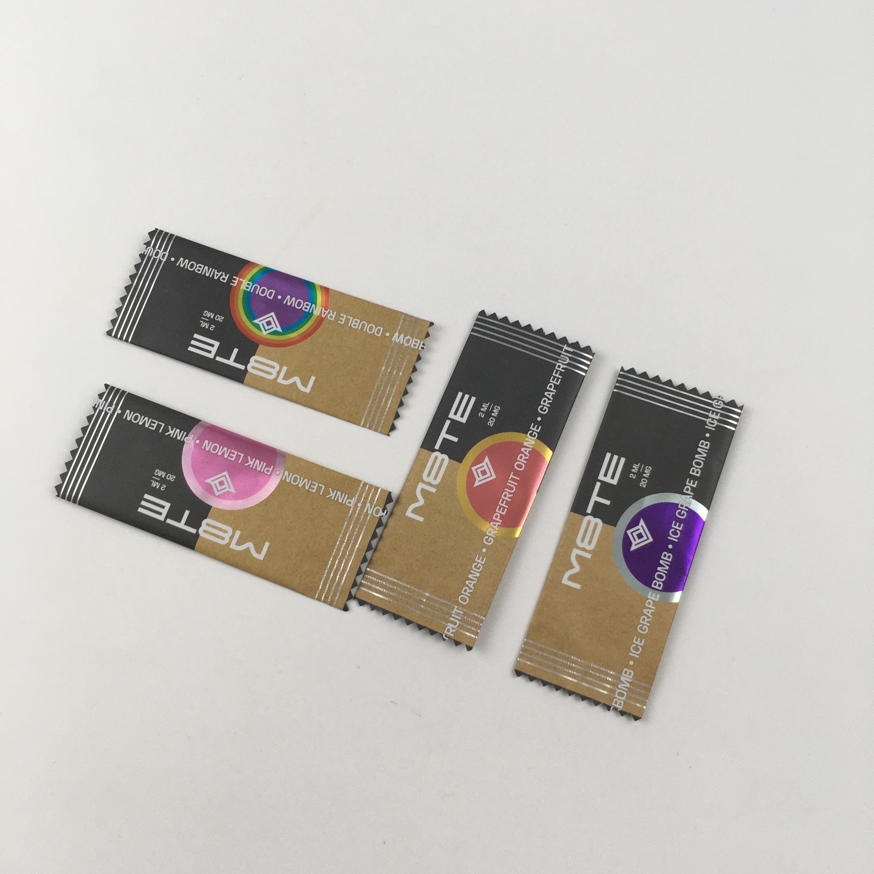 حقيبة وسادة مرنة مطوية مغلقة فارغة شيكولاتة كيس للغذاء المجمد