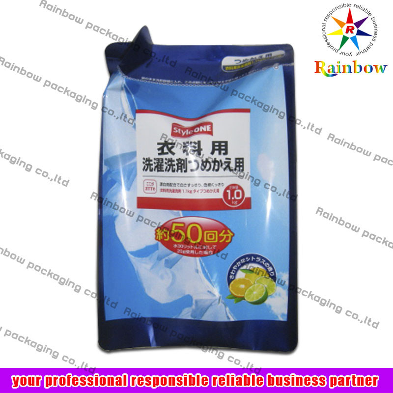 OPP الوقوف الحقيبة الألومنيوم احباط كيس التغليف للمنظفات