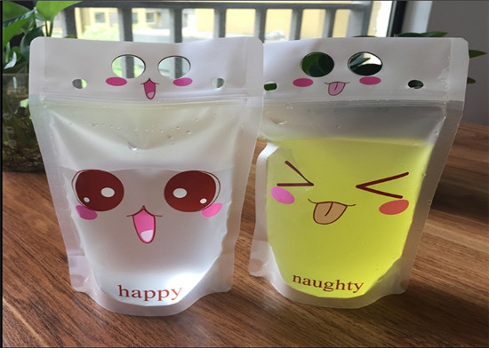 زيبر الوقوف الحقائب الطباعة Gravnre قابلة لإعادة الاستخدام سمك Custome للحليب