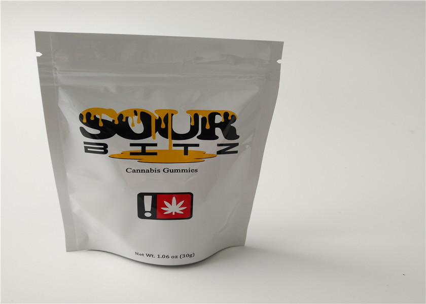 Buttom Closure Herbal Incense Packaging الطباعة الحفر مع محكم ختم زيبر