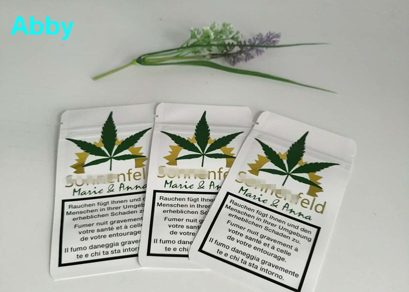 طباعة الذهب أكياس البلاستيك Resealable CMYK اللون مع المواد حسب الطلب