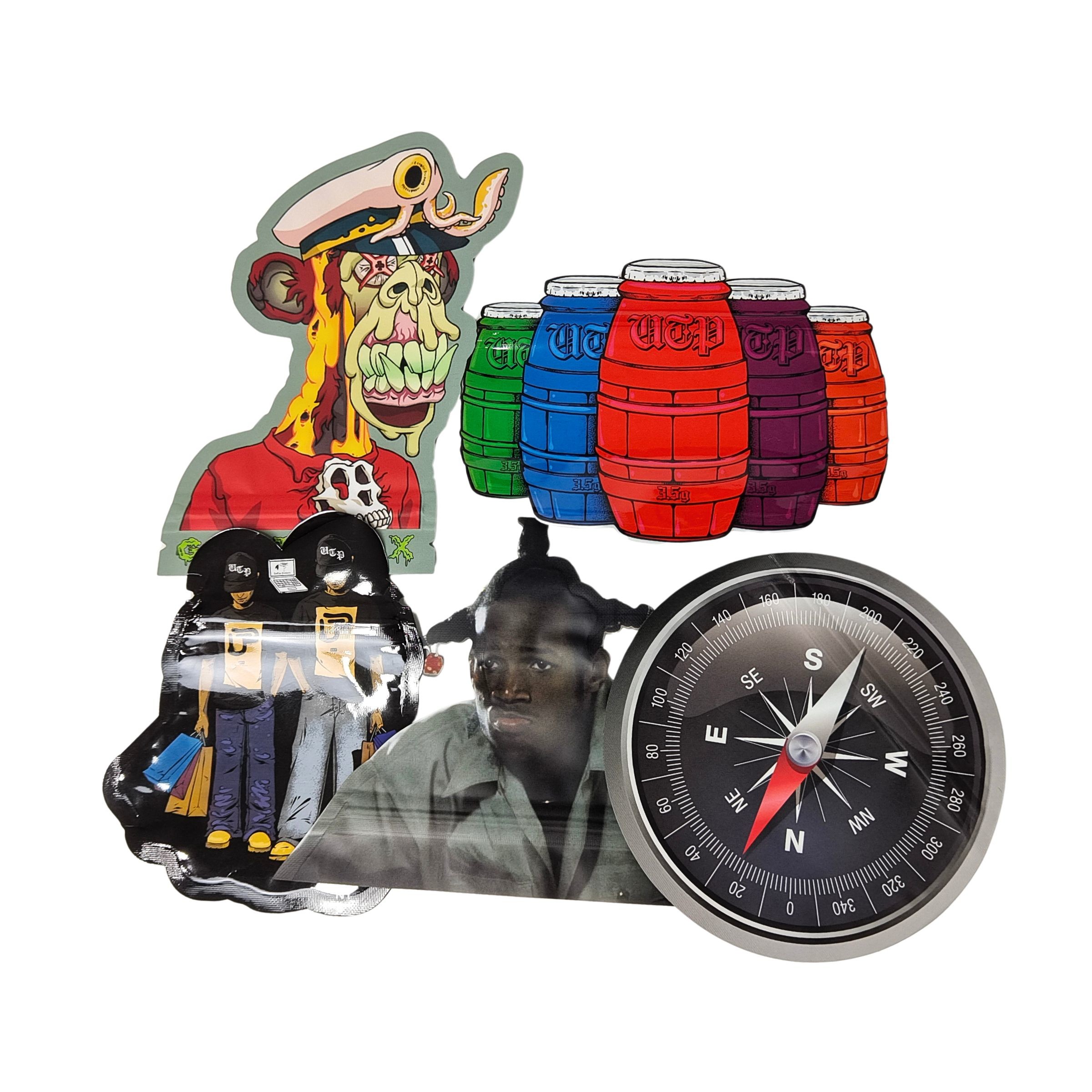 أكلة 3.5 غرام كيس مايلر زيبلوك شكل خاص الحلوى عشب البسكويت العلكة التعبئة